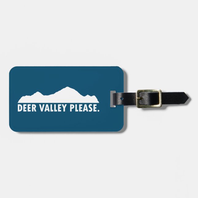 Deer Valley Please Luggage Tag (Front Horizontal)