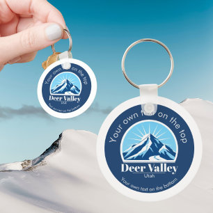 Deer Valley Utah ski area keepsake Keychain