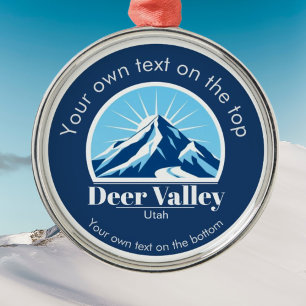 Deer Valley Utah ski area keepsake  Metal Ornament