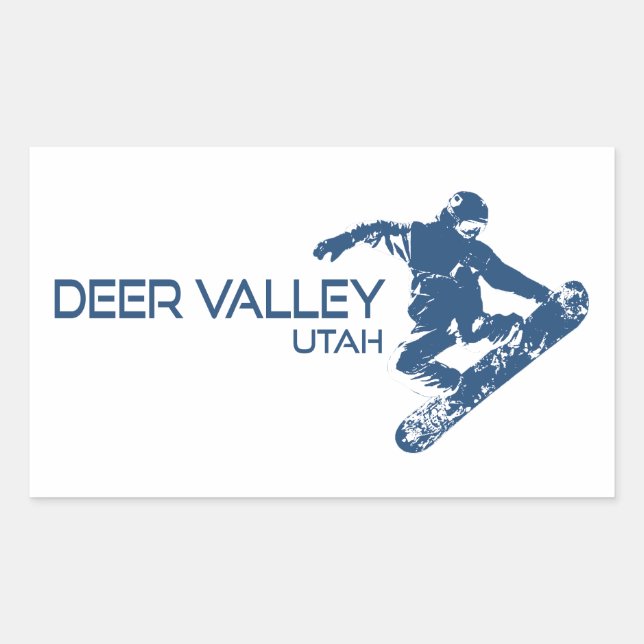Deer Valley Utah Snowboarder Sticker (Front)