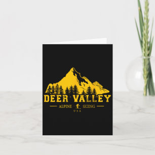 Deer Valley Utah Usa Ski Resort Alpine Skiing Souv Card