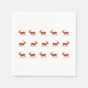 Deer Walking Festive Pattern  Napkin