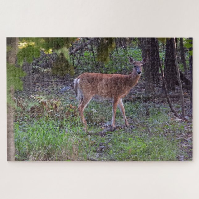 Deer Walking Through the Forest Jigsaw Puzzle (Horizontal)