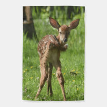 Deer Welcome Garden Flag