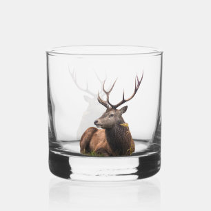 Deer whiskey glass