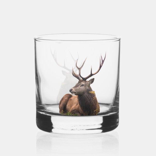 Deer  whiskey glass (Front)