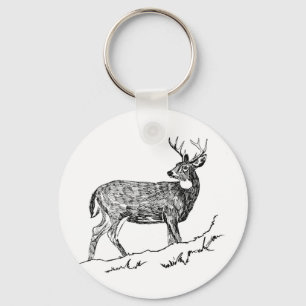 Deer / White -Tailed / Odocolileus virginian calvi Keychain