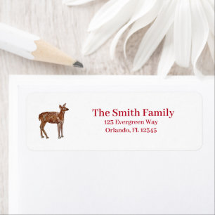 Deer Wilderness Illustration Return Address 