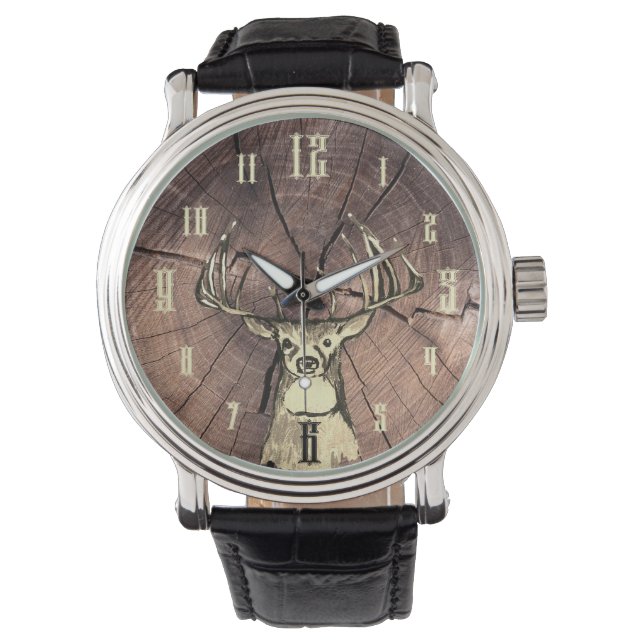 Deer Wildlife Whitetail Gift Watch (Front)
