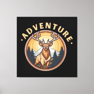 Deer - Wildness - Camping - Adventure Canvas Print