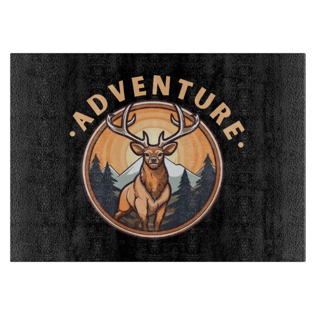 Deer - Wildness - Camping - Adventure Cutting Board (Front)