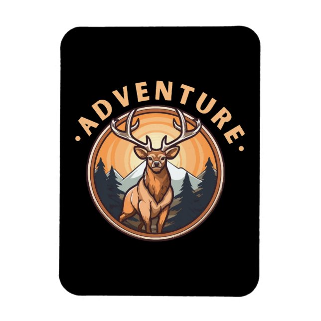 Deer - Wildness - Camping - Adventure Magnet (Vertical)