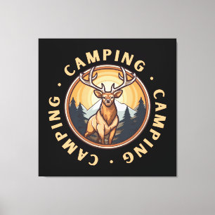 Deer - Wildness - Camping Canvas Print