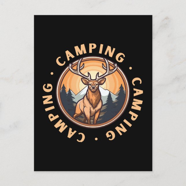 Deer - Wildness - Camping Postcard (Front)