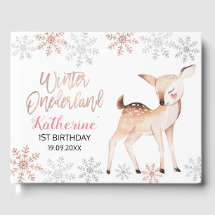 Deer Winter ONEderland 1er Anniversaire Livre d'hô