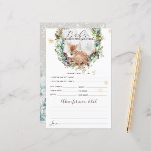 Deer Winter Woodland Cold Outside Baby Shower Game