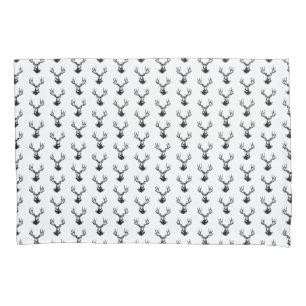 Deer with Antlers Pattern CUSTOM BACKGROUND COLOR Pillowcase