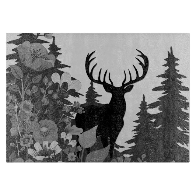 Deer with Big Rack Out of Forest  Cutting Board (Front)
