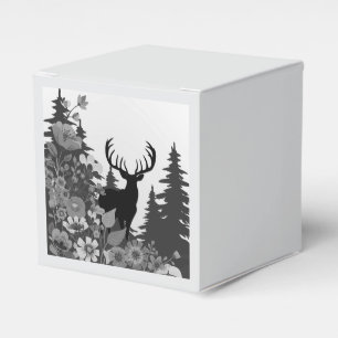 Deer with Big Rack Out of Forest Favor Box