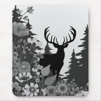 Deer with Big Rack Out of Forest Mouse Pad