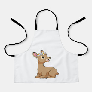 Deer with Daisy Flower Apron
