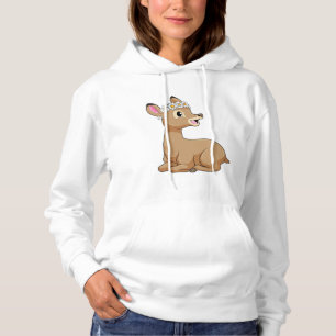 Deer with Daisy Flower Hoodie
