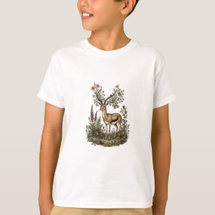 Deer with Wildflower  T-Shirt