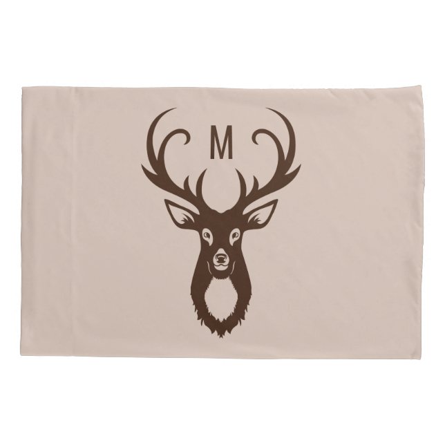 Deer with Your Monogram pillowcases (Back)
