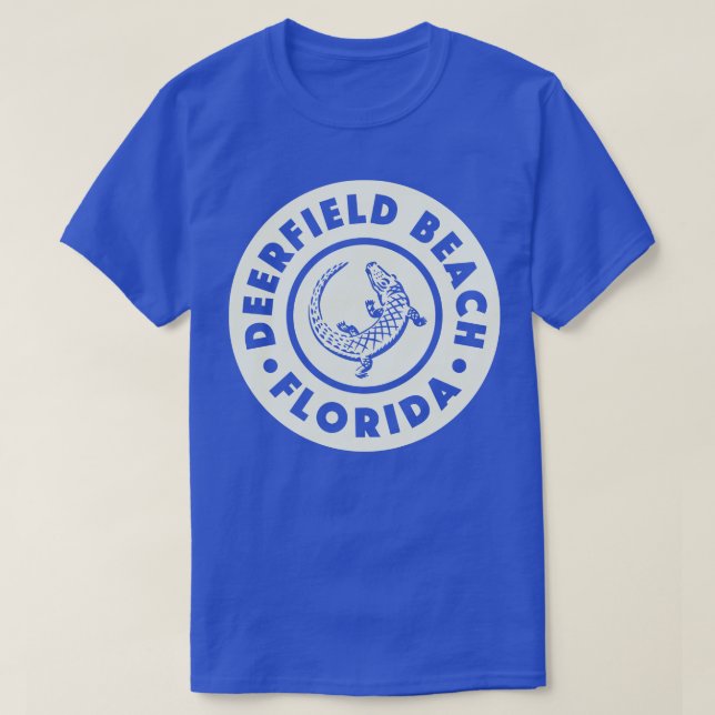 Deerfield Beach Florida Circle Tan T-Shirt (Design Front)