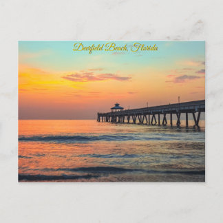 Deerfield Beach, Florida - Daybreak Pastels Postcard