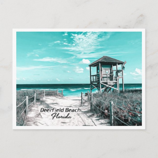 DEERFIELD BEACH FLORIDA POSTCARD (Front)
