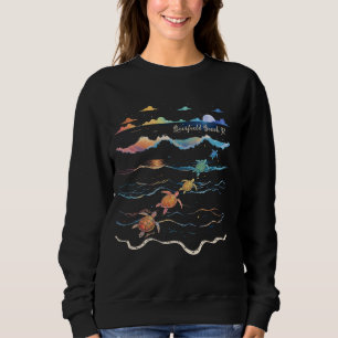Deerfield Beach Florida Sea Turtle Lover Beach Vac Sweatshirt