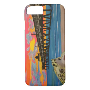 Deerfield Beach Pier Pop! painting on a Case
