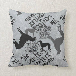 Deerhound Text Throw Pillow