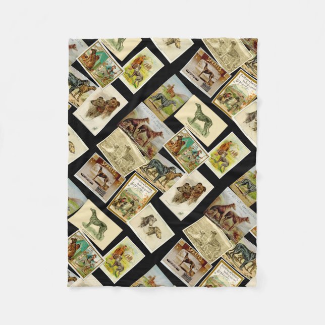 Deerhound vintage fleece blanket (Front)