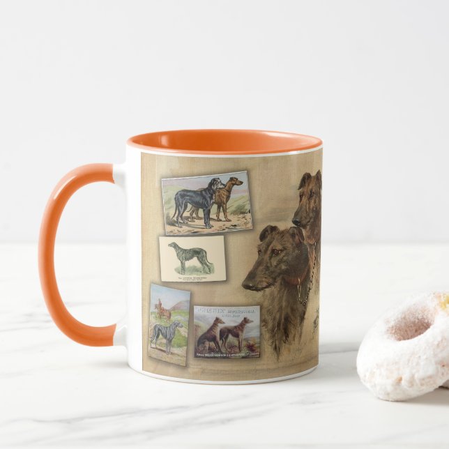 Deerhound Vintage Mug (With Donut)