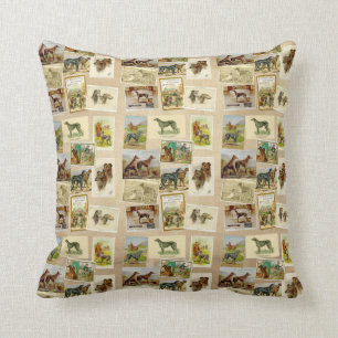 Deerhound Vintage Throw Pillow