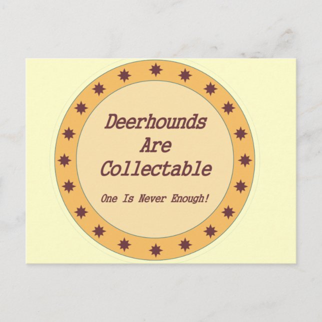 Deerhounds Are Collectable Postcard (Front)