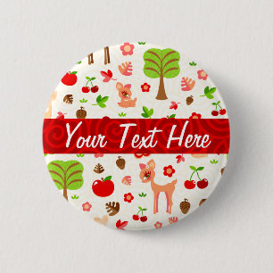 Deerie Forest 2 Inch Round Button