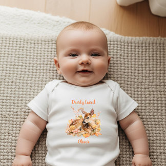 Deerly Loved Personalized Gift Newborn Baby Bodysuit