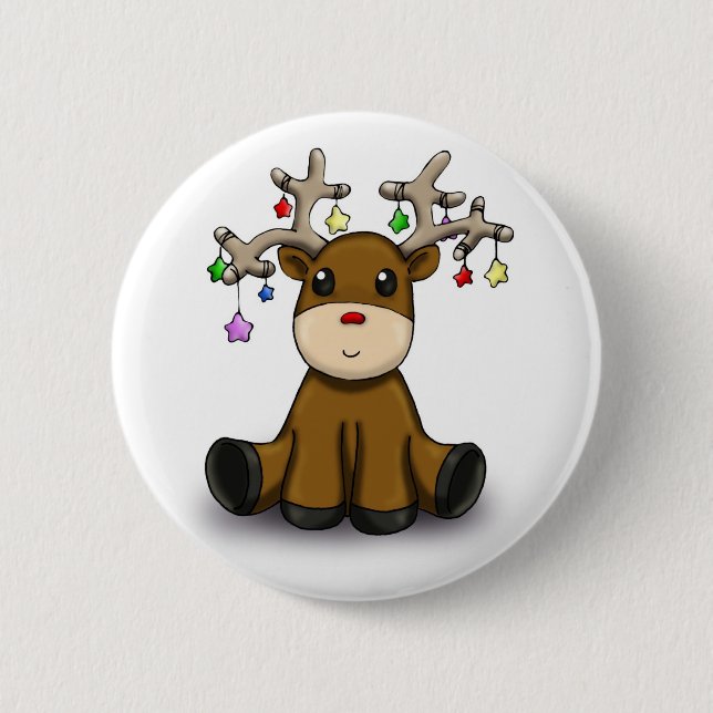 Deers 2 Inch Round Button (Front)