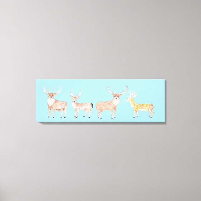 Deers Canvas Print (Front)