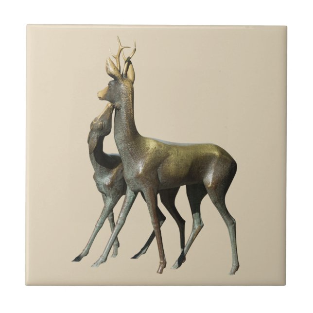 Deers in love tile (Front)