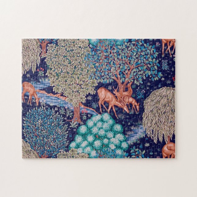 Deers in The Forest, William Morris Jigsaw Puzzle (Horizontal)
