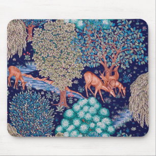 Deers in The Forest, William Morris Mouse Pad