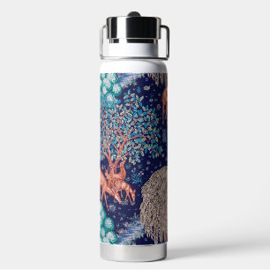 Deers in The Forest, William Morris Water Bottle