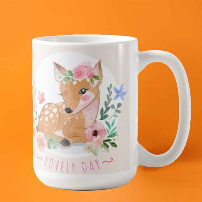  Deers Lovely Day Outside Among Beautiful Flowers  Coffee Mug (Creator Uploaded)