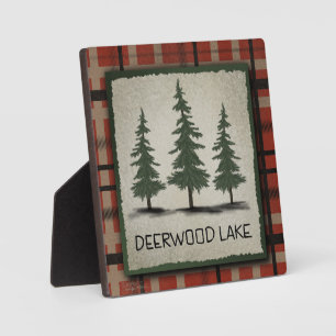 Deerwood Lake Pines Rustic Inspirivity Plaque