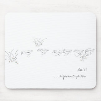 Dee's sandpipers (an original sketch) mouse pad