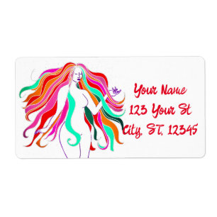Déesse aux cheveux longs multicolores Thunder_Cove